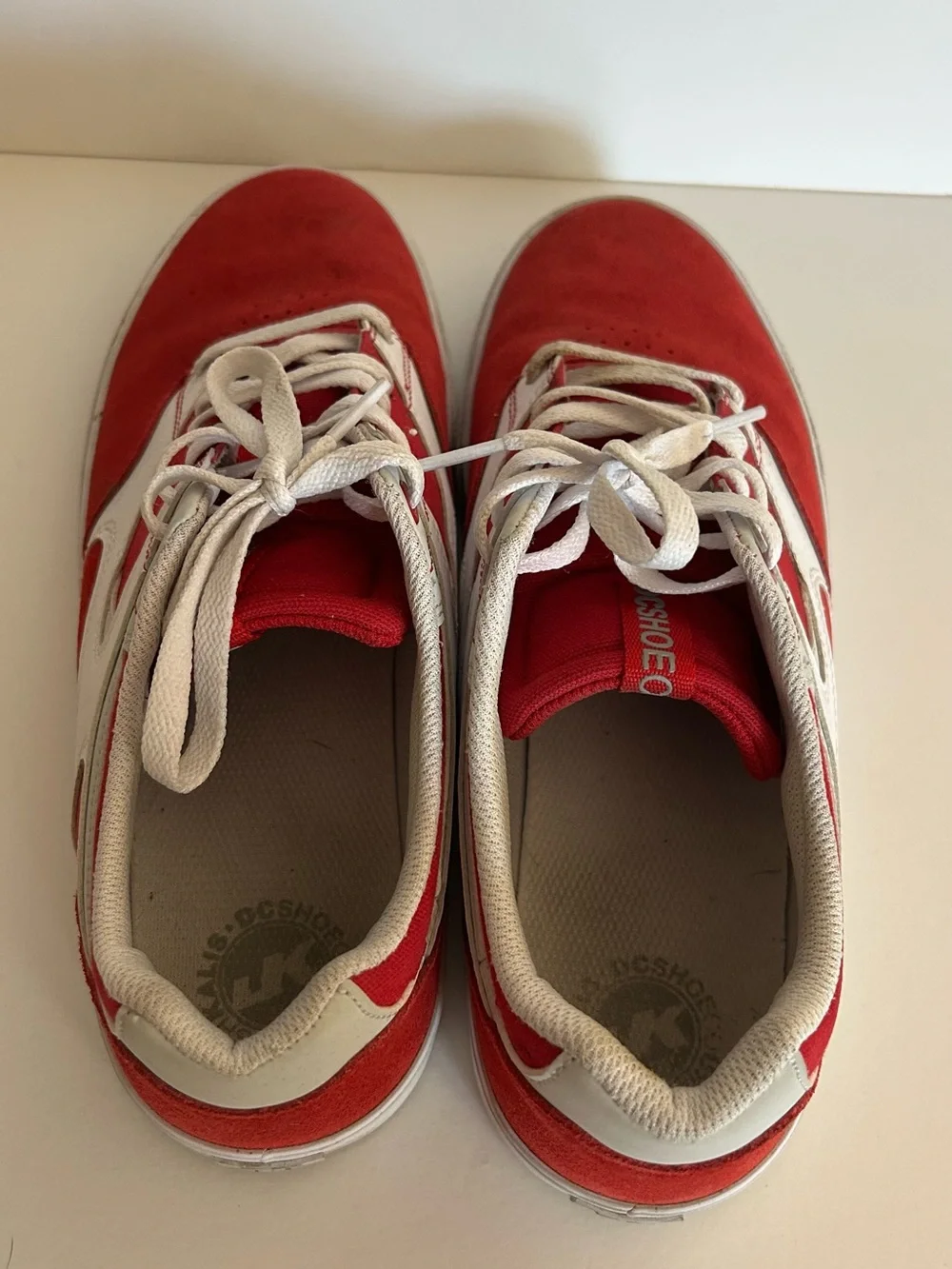 DC Kalis Vulc Men’s Red and White Skate Sneakers